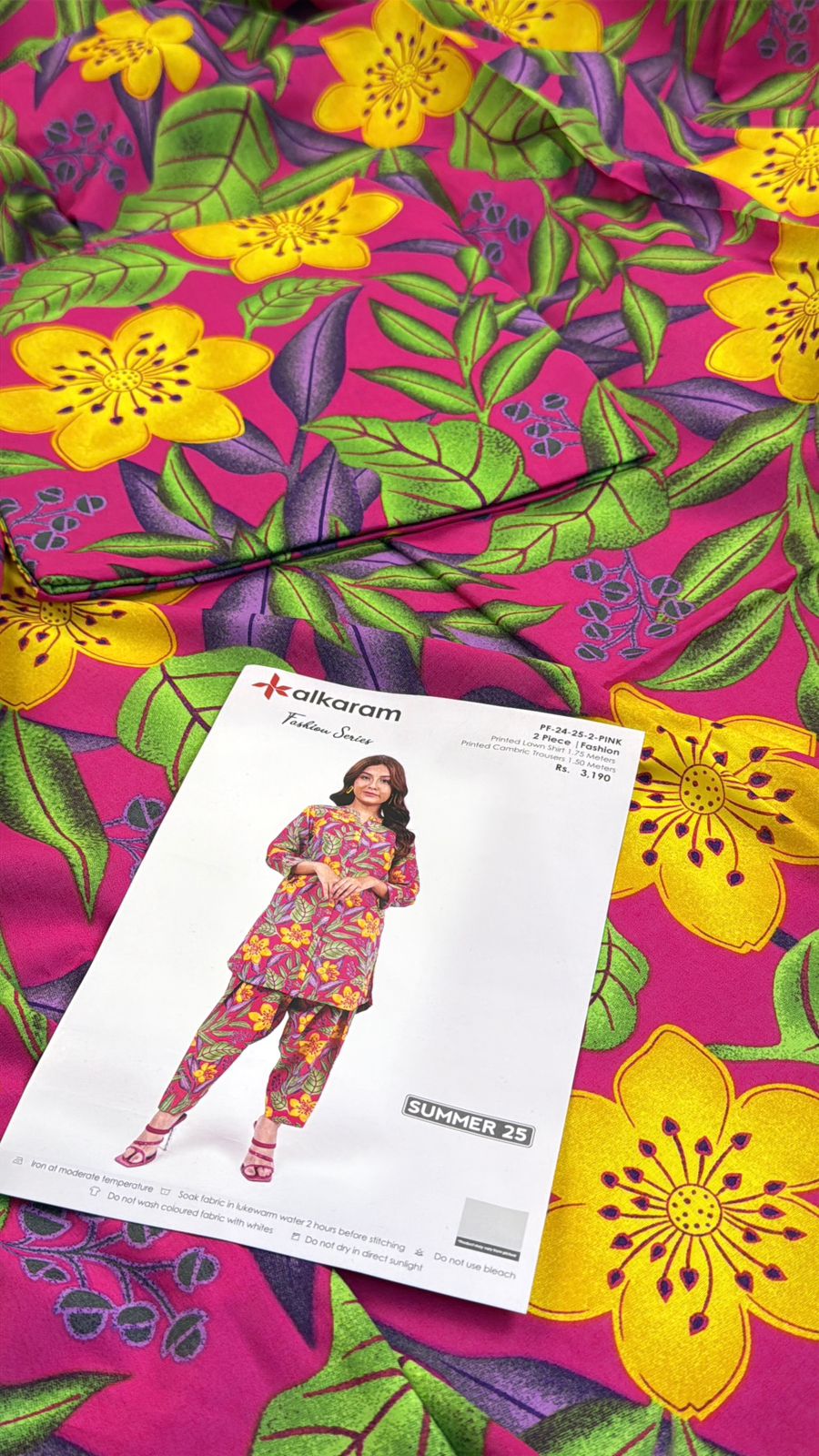 ALKARAM 2PC (PRINTED) SHIRT TROUSER