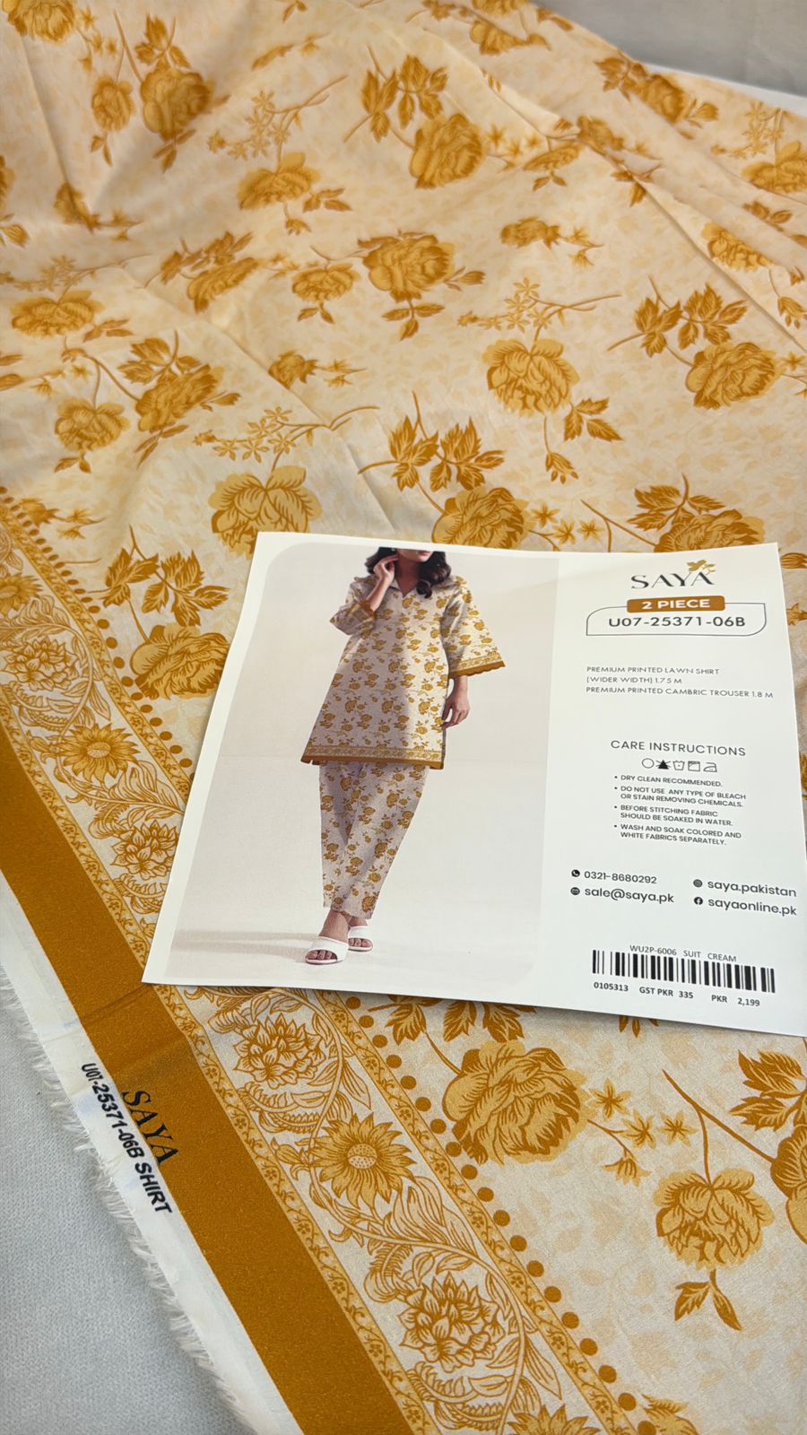 SAYA LAWN 2 PC SHIRT TROUSER