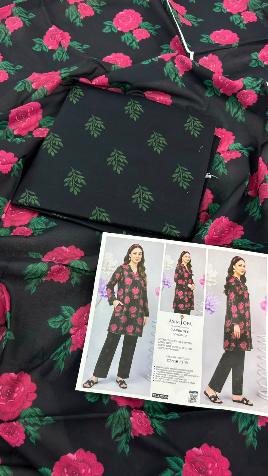 ASIMJOFA 2 PC LAWN SHIRT TROUSER
