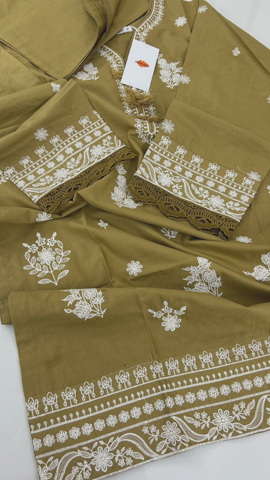 KHAADI EMB STITCH LAWN 2 PC