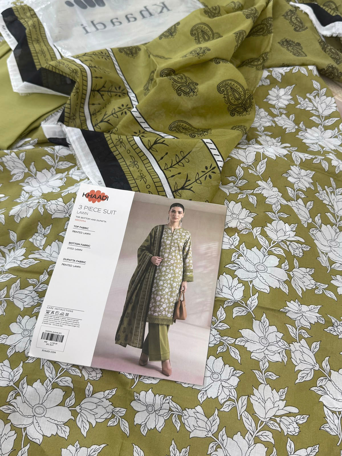KHAADI LAWN 3 PC