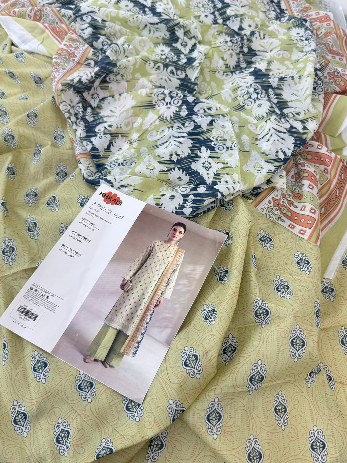 KHAADI LAWN 3 PC