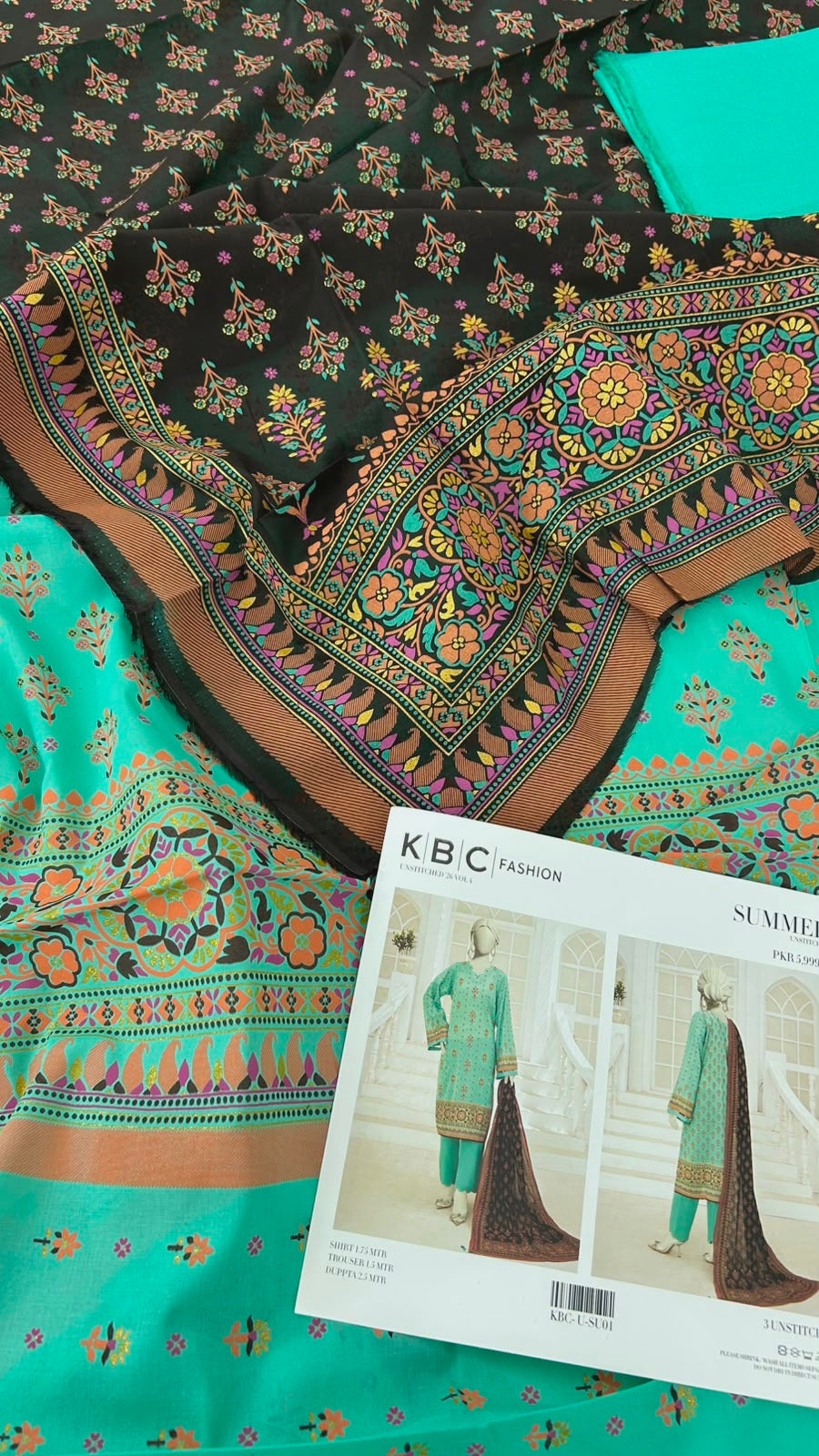 BLOCK PRINTS LAWN 3 PC