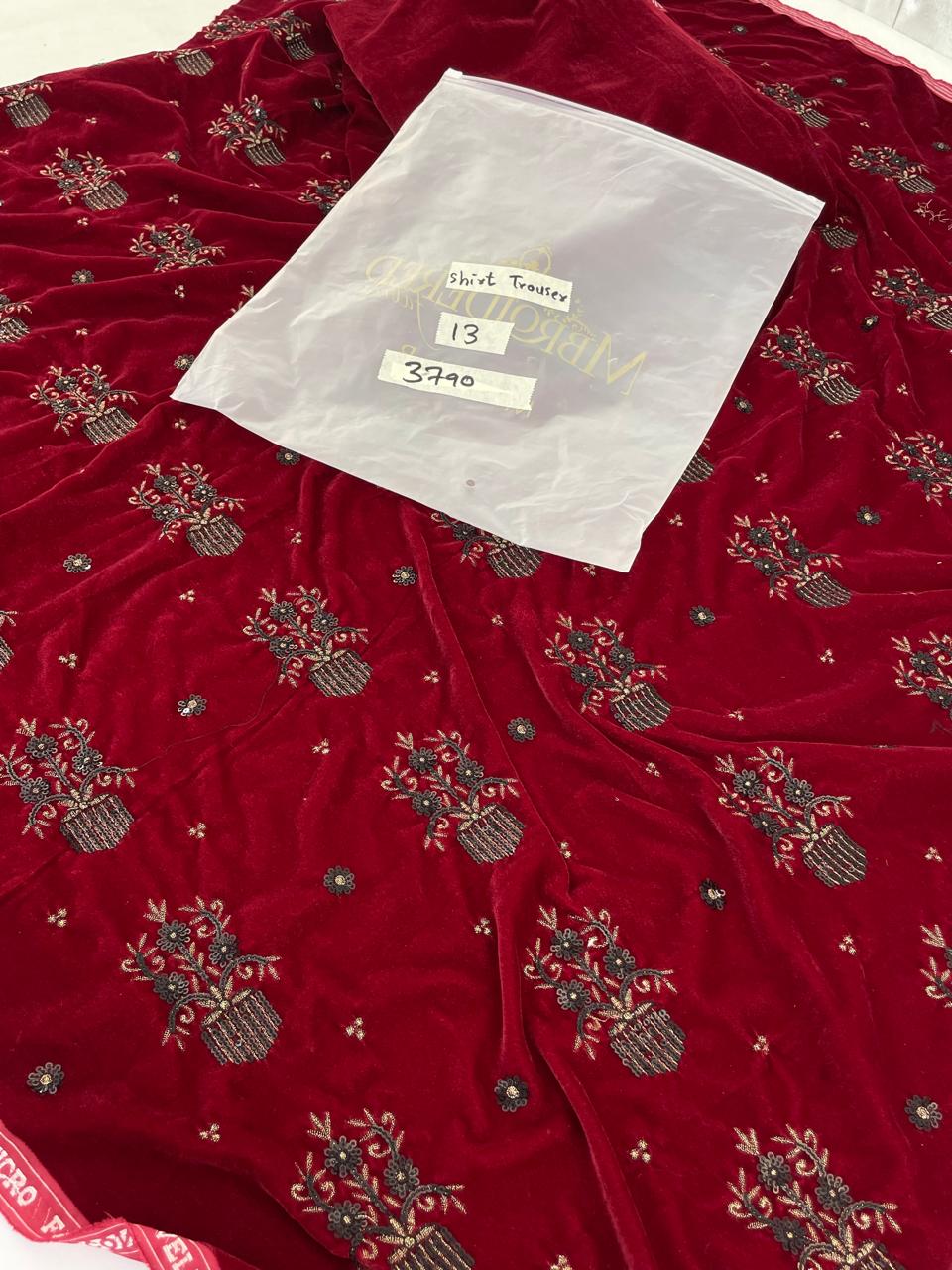 MARIA B EMB VELVET 2 PC