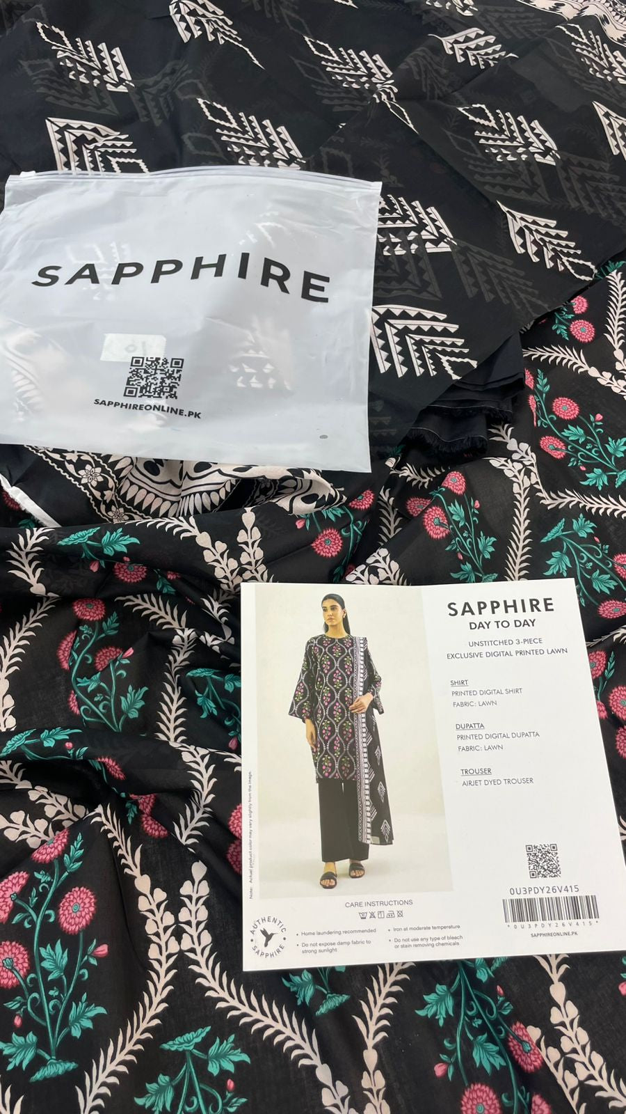 SAPPHIRE LAWN 3 PC