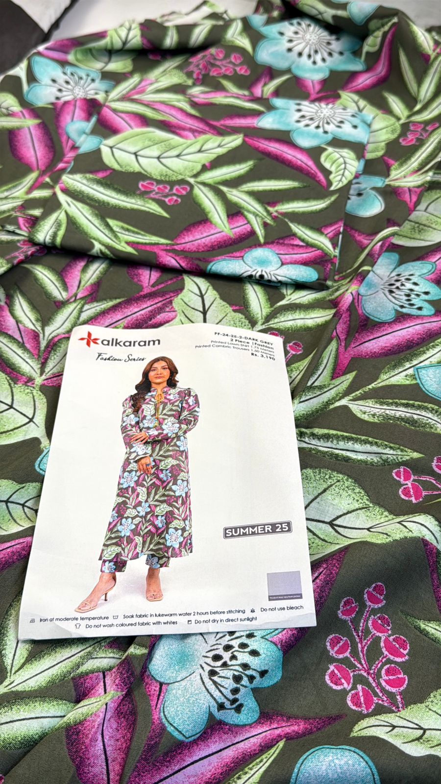 ALKARAM 2PC (PRINTED) SHIRT TROUSER