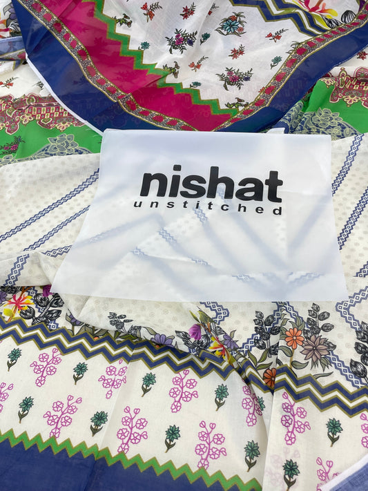 NISHAT LAWN 2 PC SHIRT DUPATTA