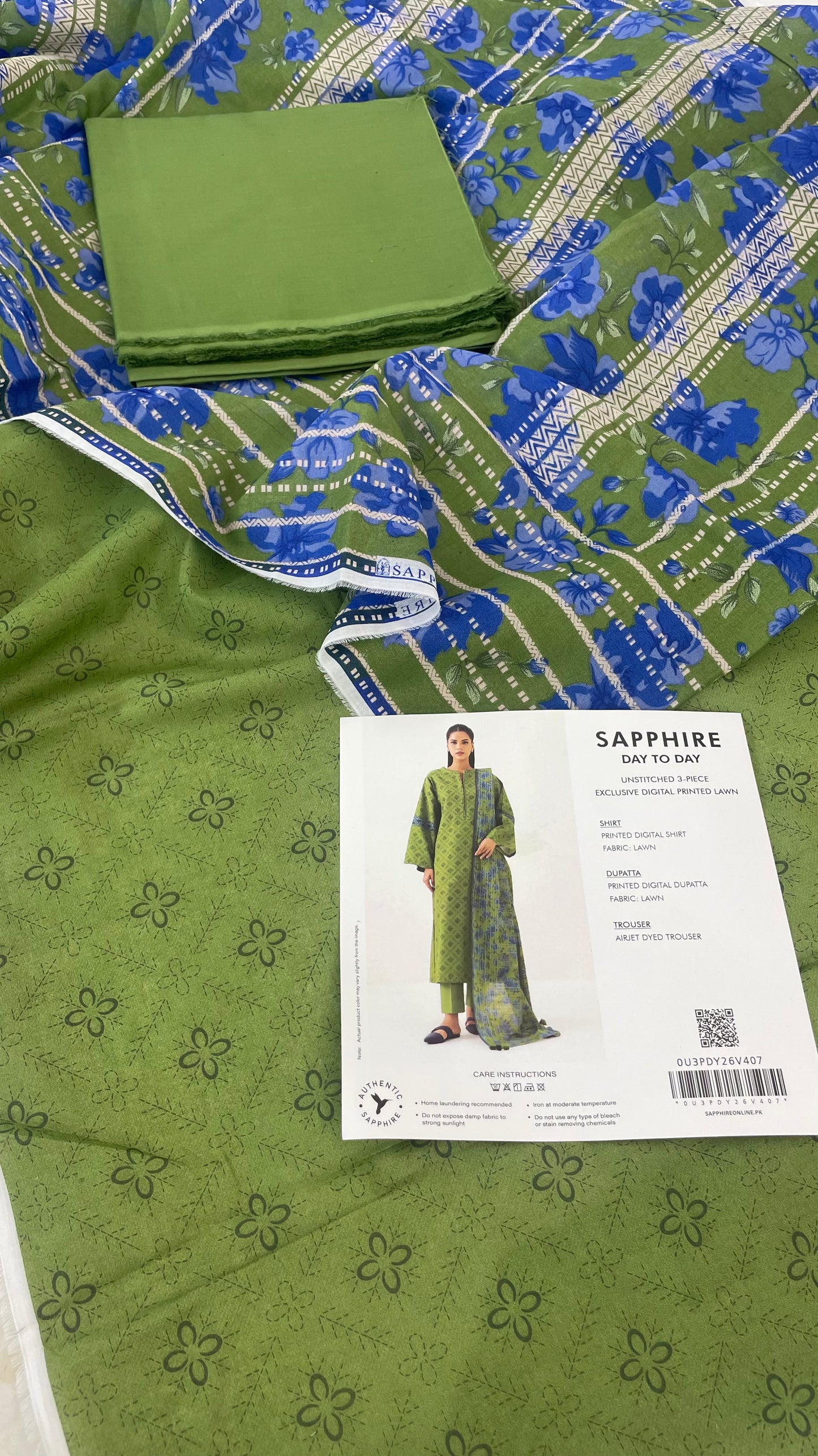 SAPPHIRE LAWN 3 PC