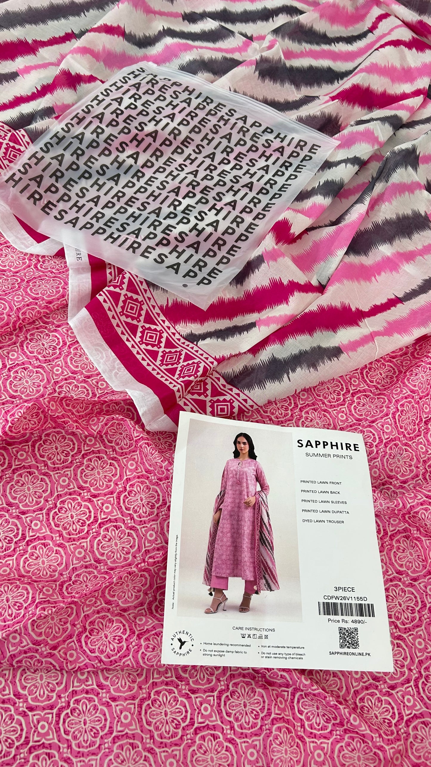 SAPPHIRE LAWN 3 PC
