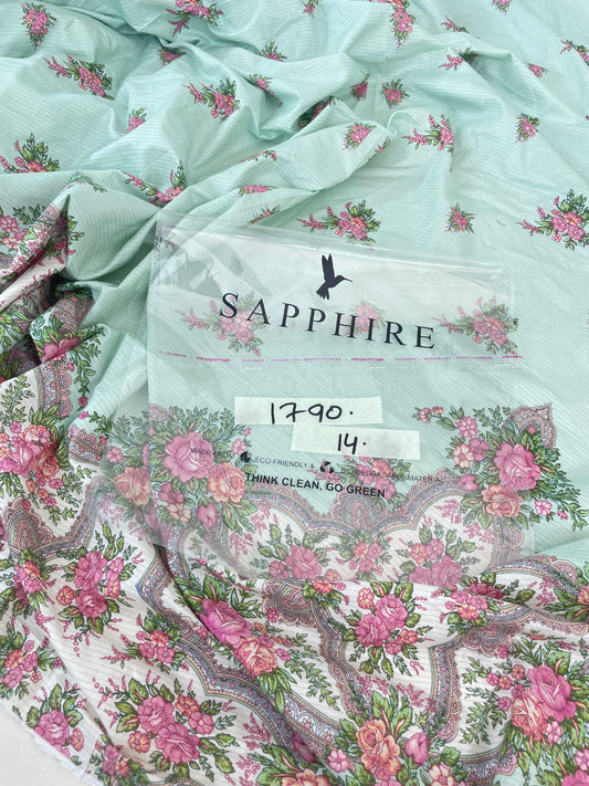 SAPPHIRE LUXURY LAWN 2 PC SHIRT TROUSER