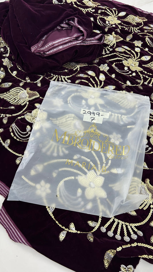 MARIA B VELVET EMB 2 PC