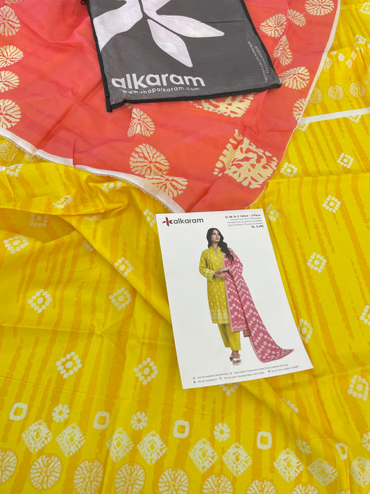 ALKARAM LAWN 3 PC