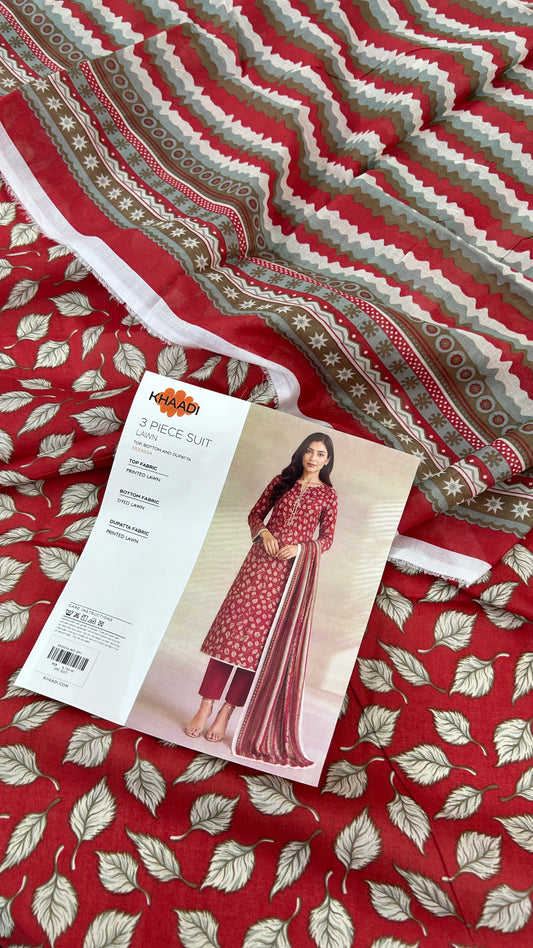 KHAADI LAWN 3 PC