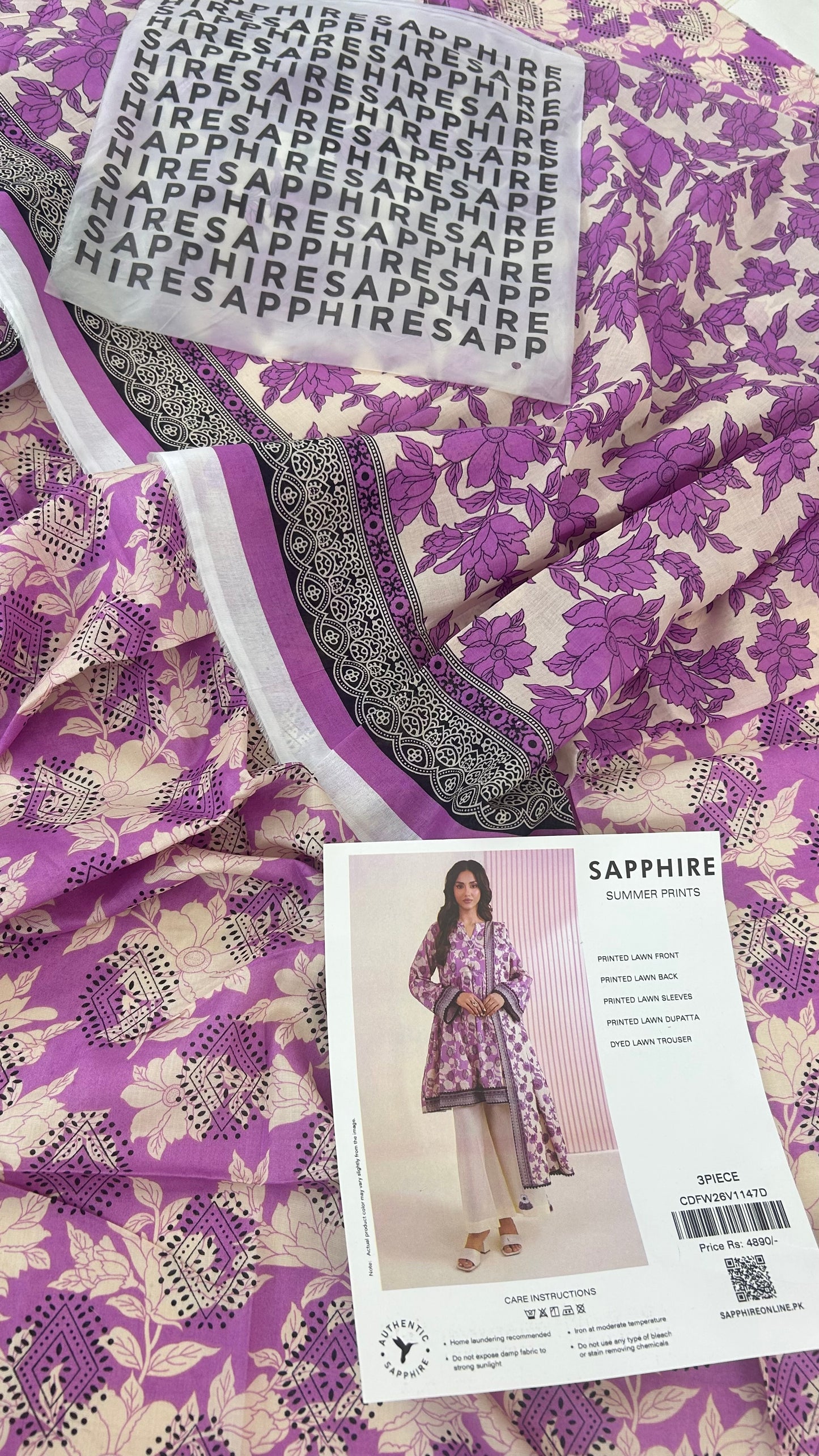 SAPPHIRE LAWN 3 PC