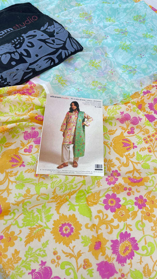 ALKARAM LAWN 3 PC