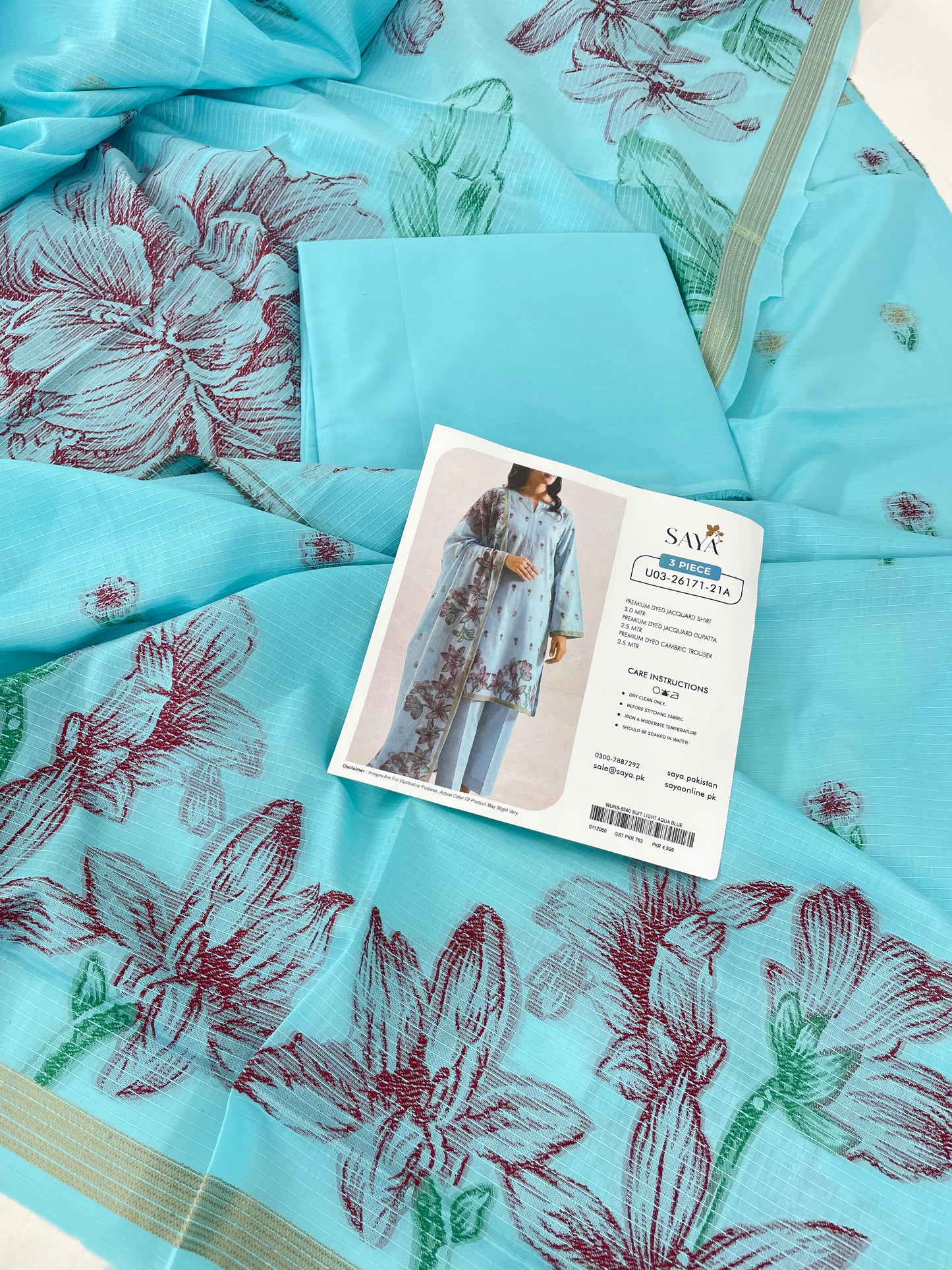 SAYA LAWN JACQUARD 3 PC
