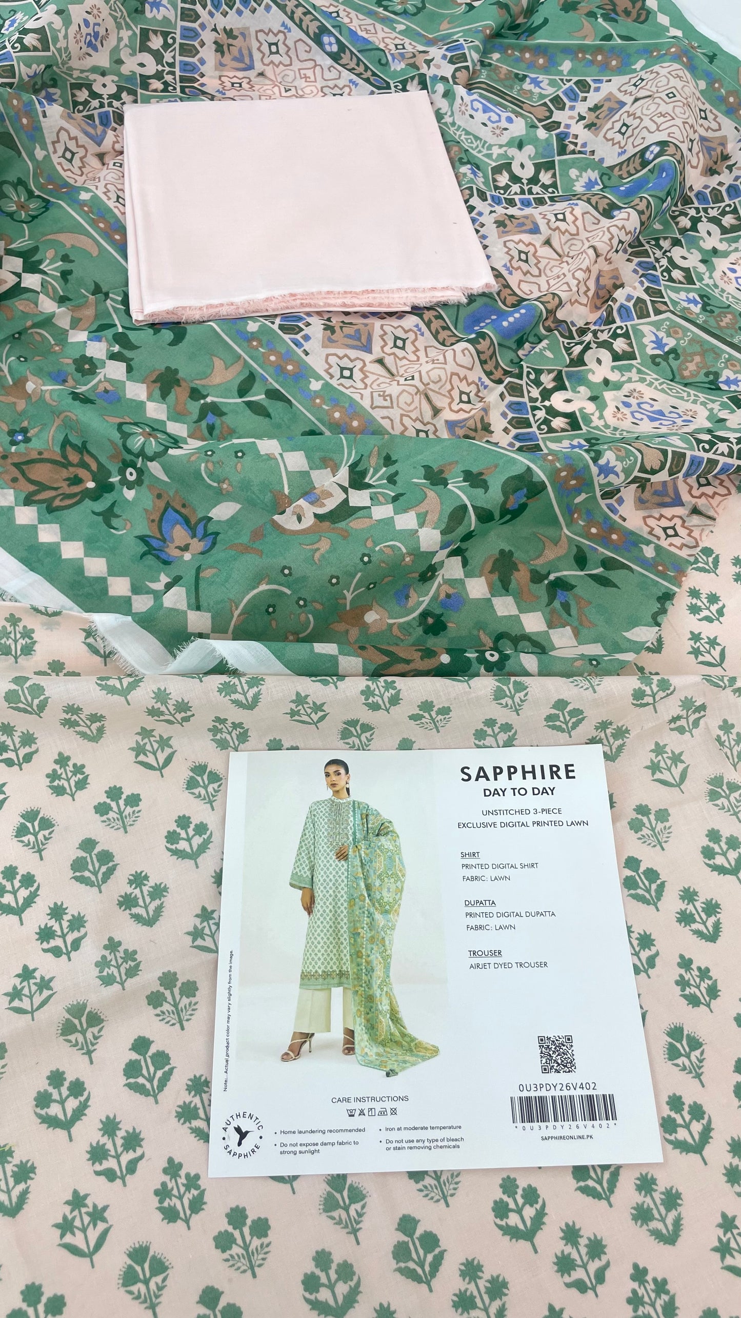 SAPPHIRE LAWN 3 PC