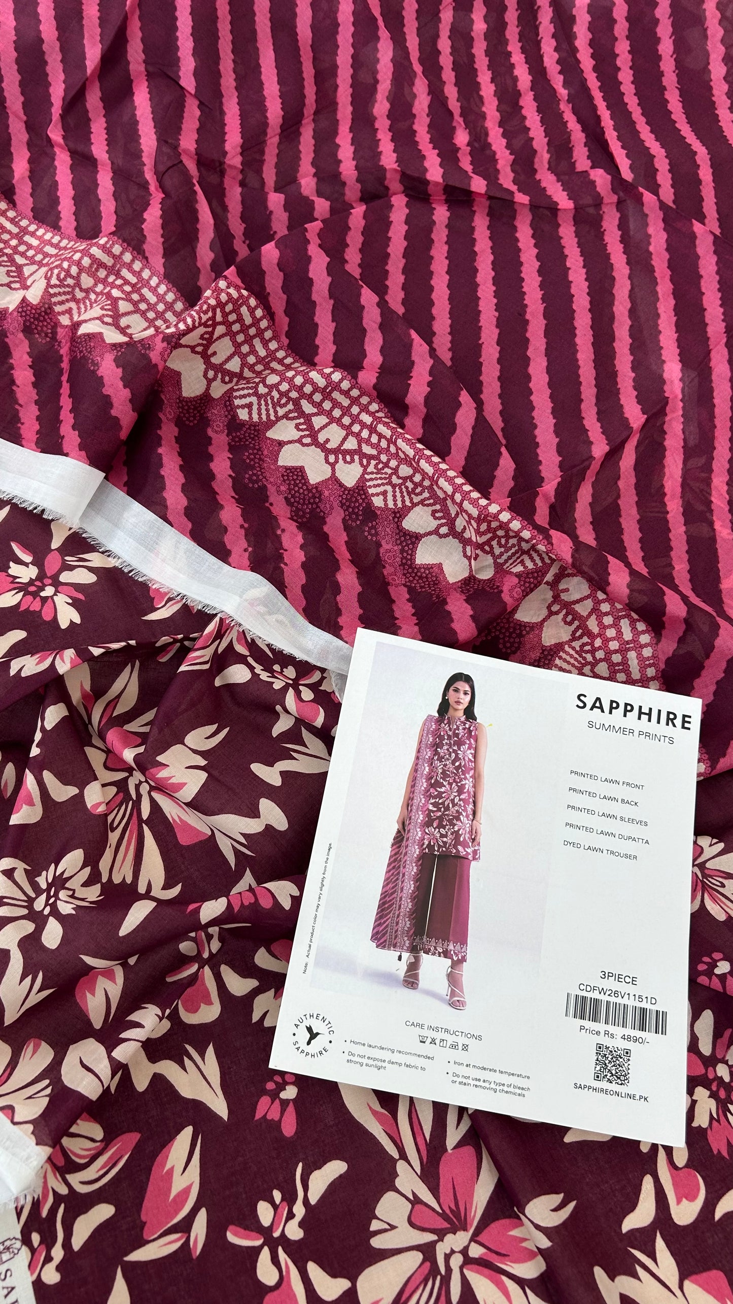 SAPPHIRE LAWN 3 PC