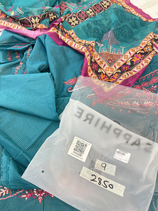 SAPPHIRE EMB LAWN 2 PC SHIRT DUPATTA