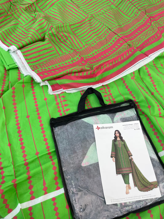 ALKARAM LAWN 3 PC