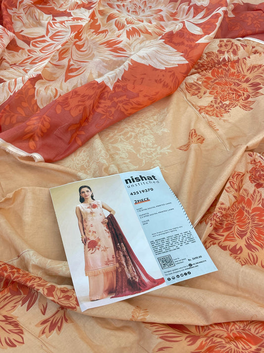 NISHAT LAWN 2 PC SHIRT DUPATTA