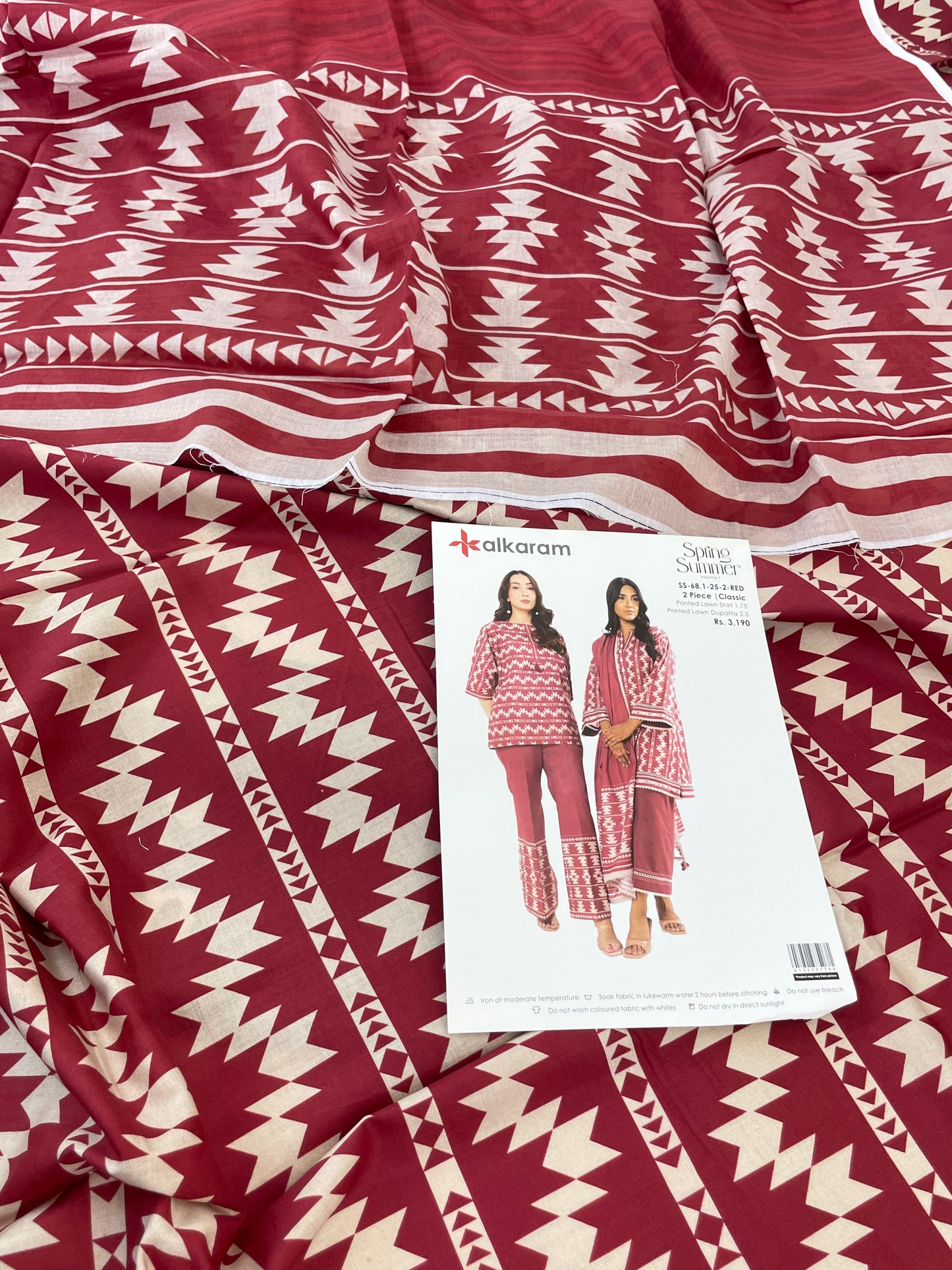 ALKARAM 2 PC SHIRT DUPATTA LAWN