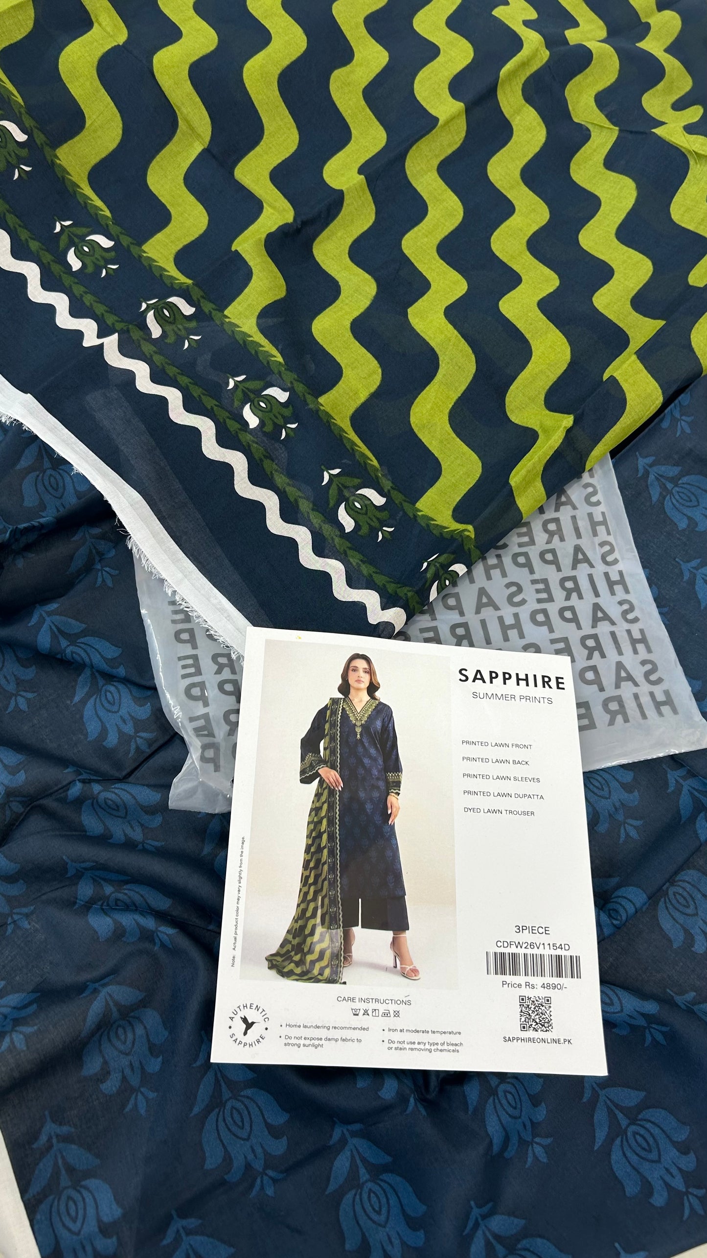SAPPHIRE LAWN 3 PC