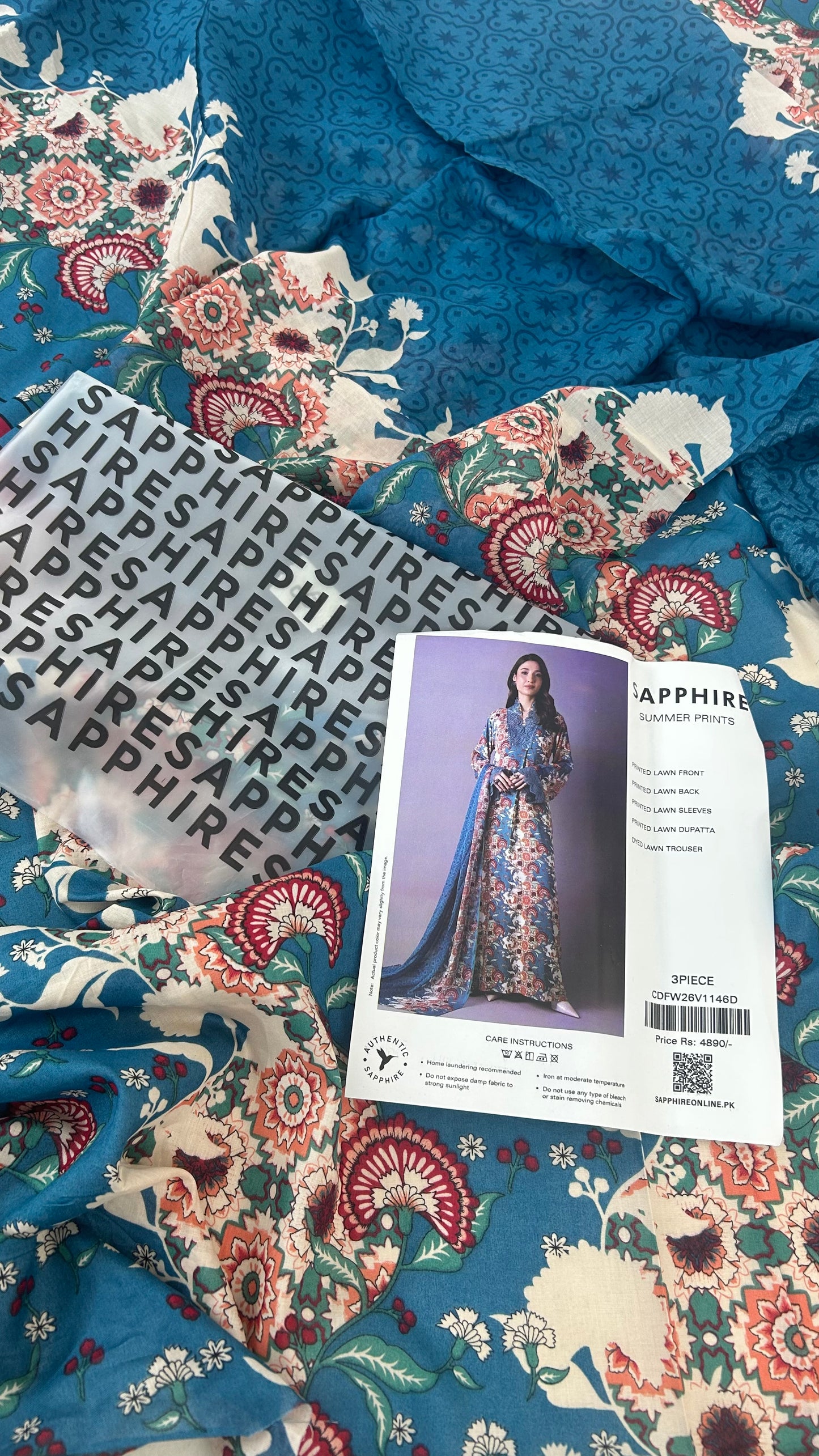 SAPPHIRE LAWN 3 PC