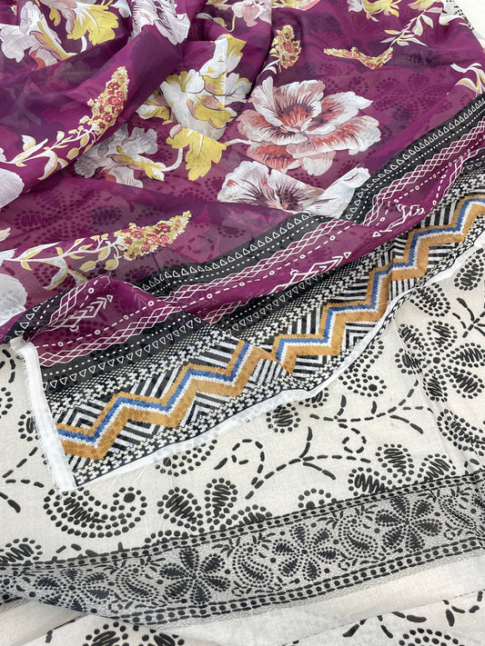 MIX BRAND LUXURY 2 PC SHIRT DUPATTA PURE LAWN