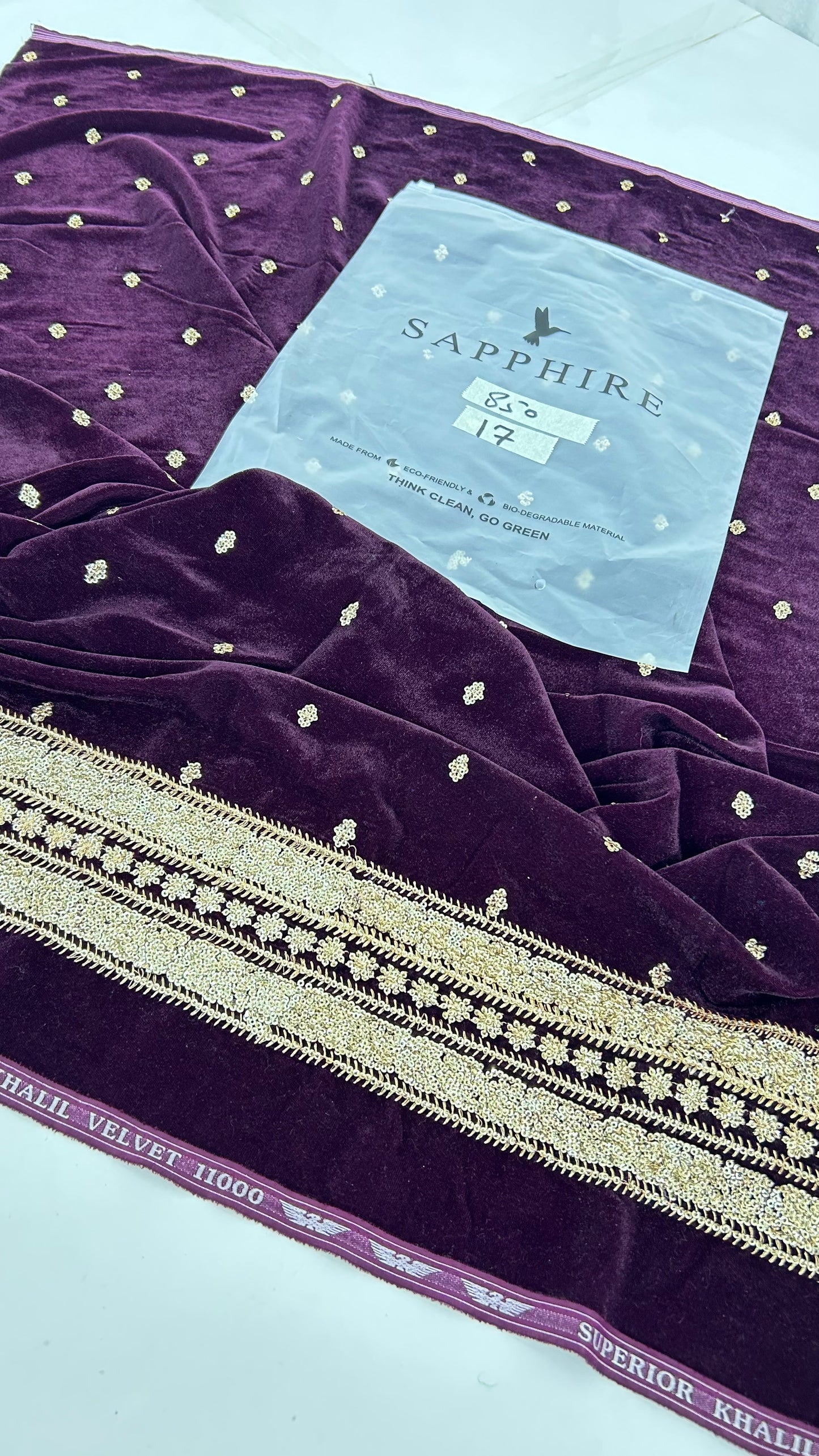 SAPPHIRE VELVET FRONT ONLY