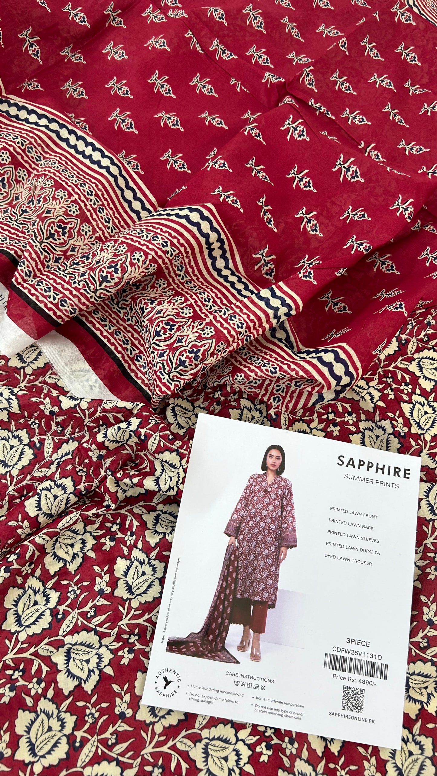 SAPPHIRE LAWN 3 PC