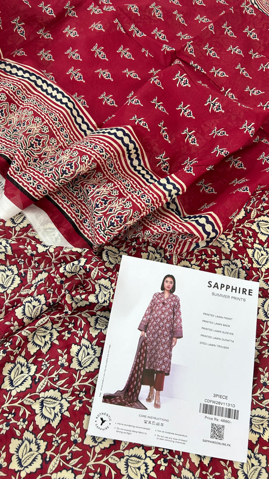 SAPPHIRE LAWN 3 PC