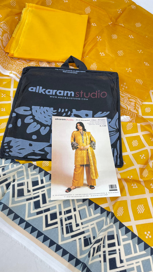 ALKARAM LAWN 3 PC