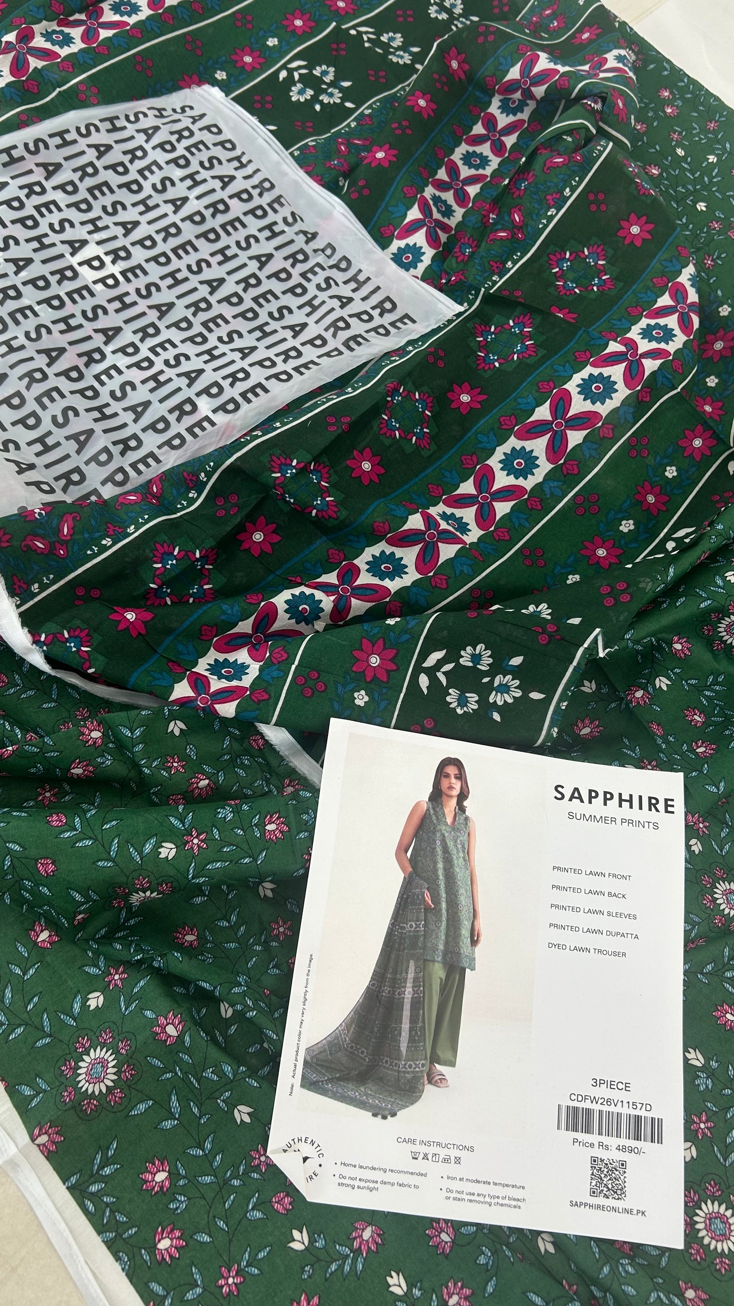 SAPPHIRE LAWN 3 PC