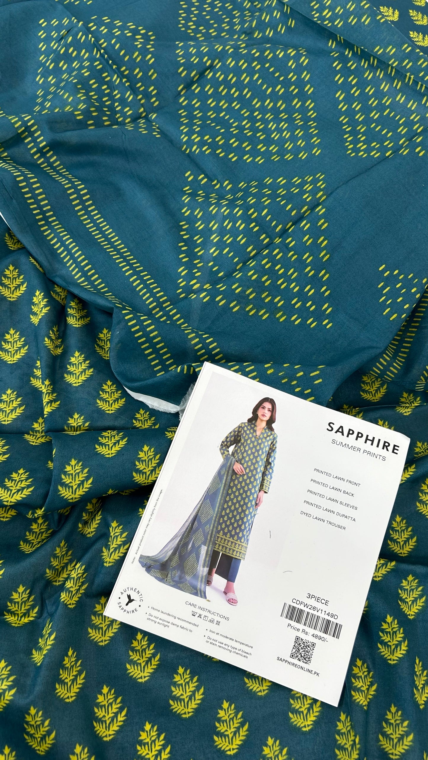 SAPPHIRE LAWN 3 PC