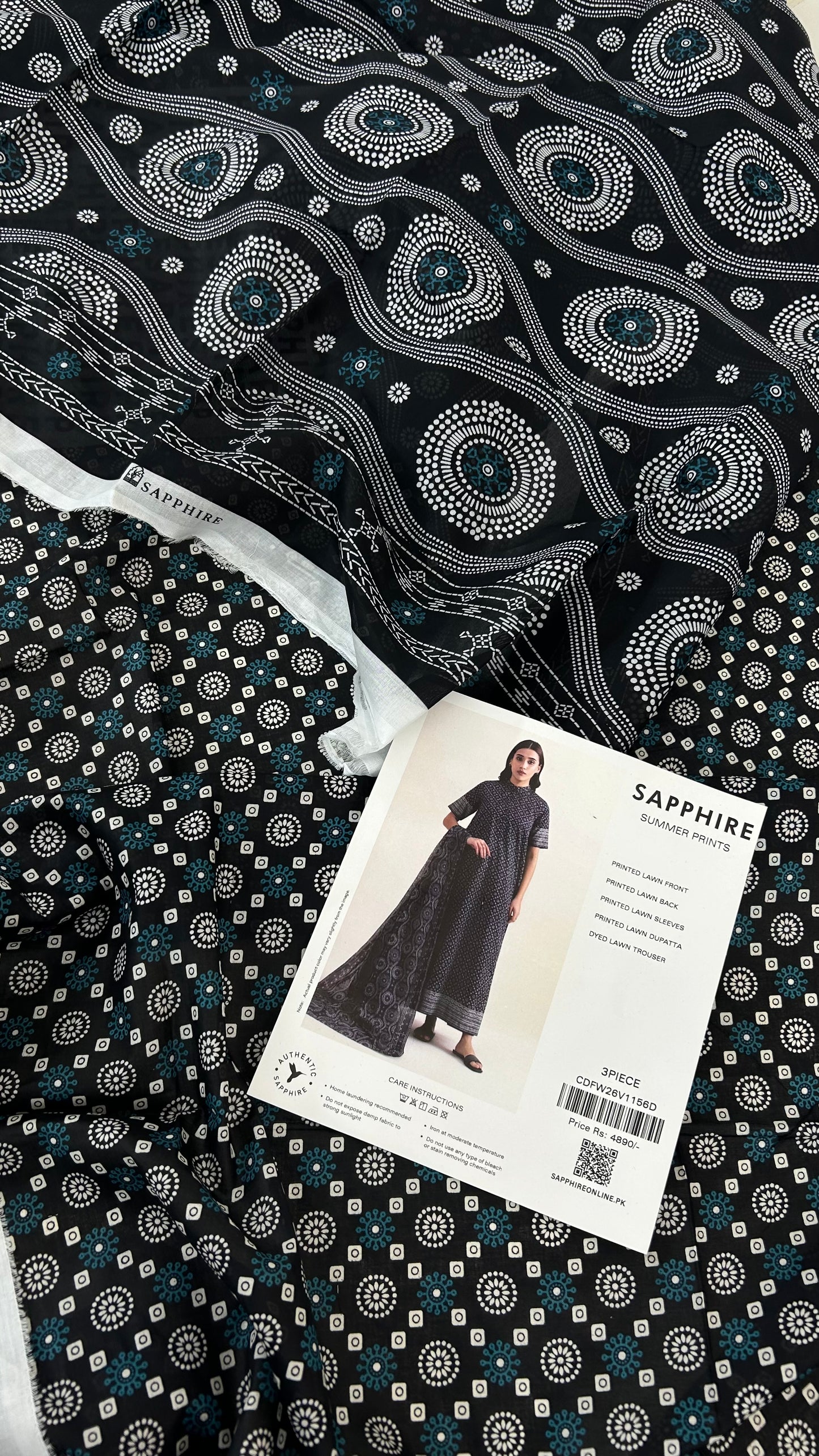SAPPHIRE LAWN 3 PC