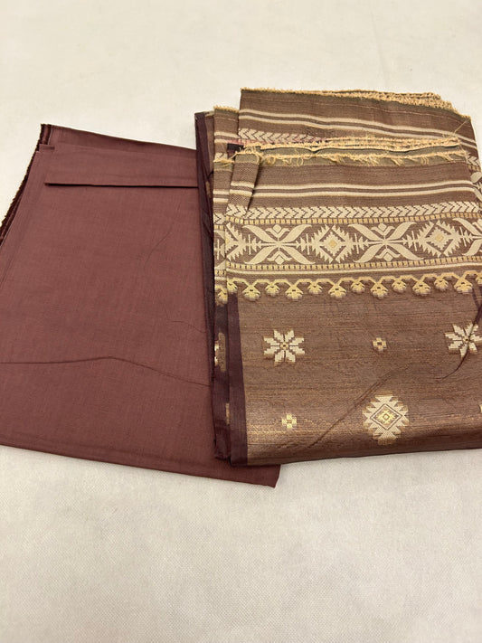 (DEAL) JACQUARD DUPATTA AND TROUSER