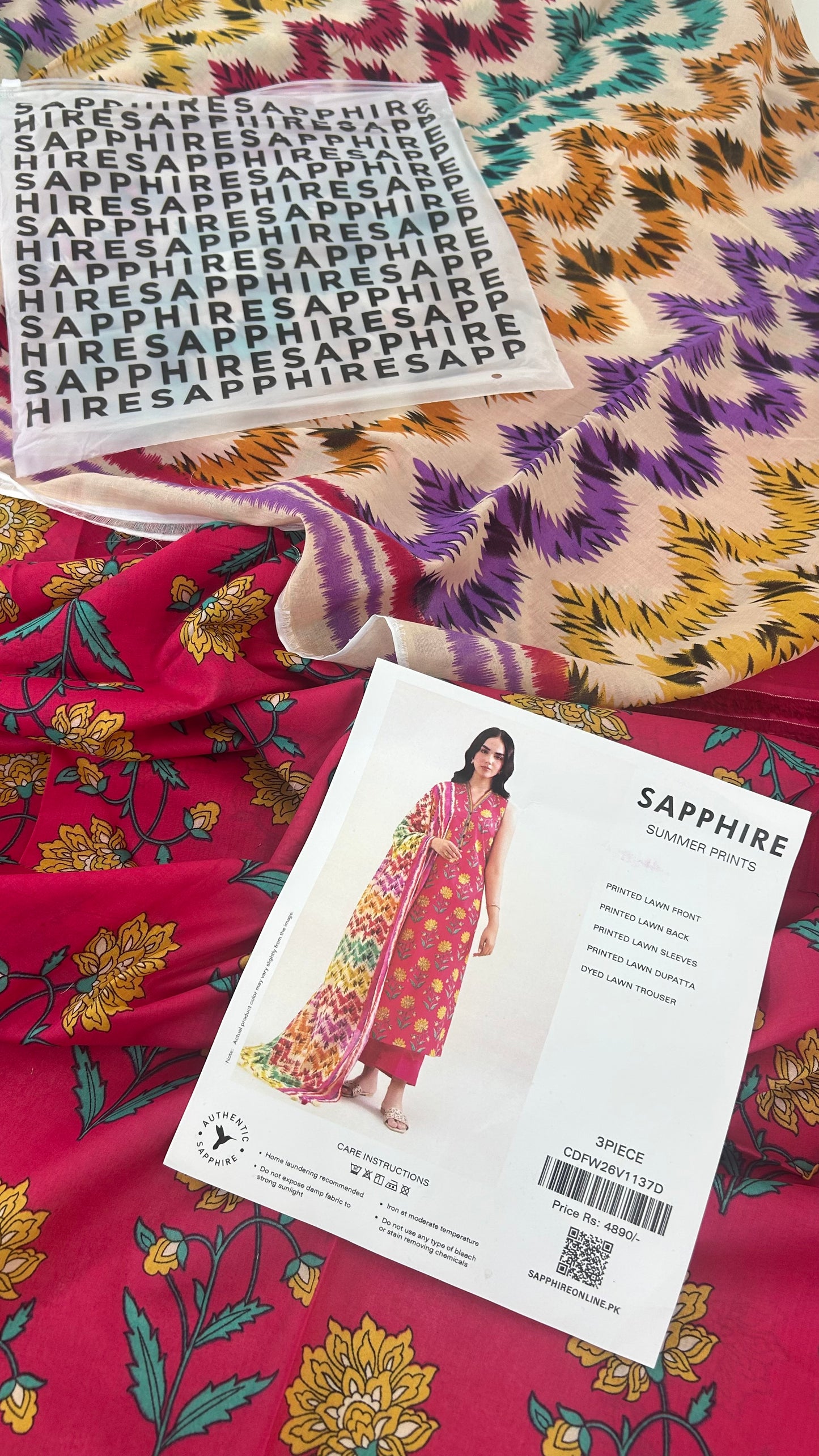 SAPPHIRE LAWN 3 PC