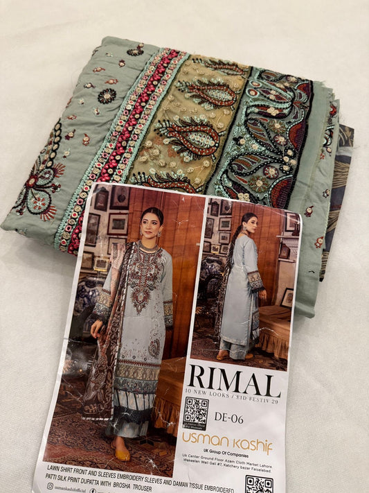 LAWN 3 PC EMB WITH SILK DUPATTA