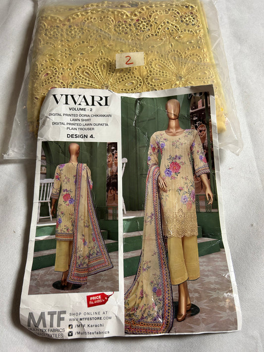 CHICKANKARI LAWN 3 PC