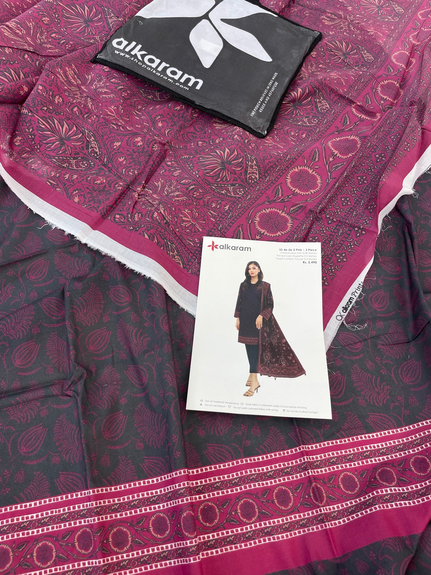 ALKARAM LAWN 3 PC
