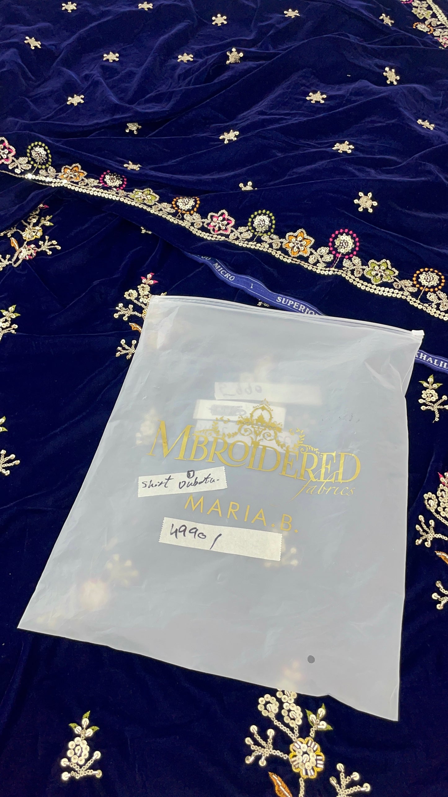 VELVET 2PC SHIRT DUPATTA