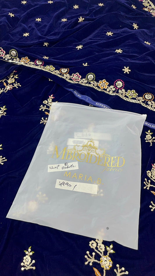 VELVET 2PC SHIRT DUPATTA