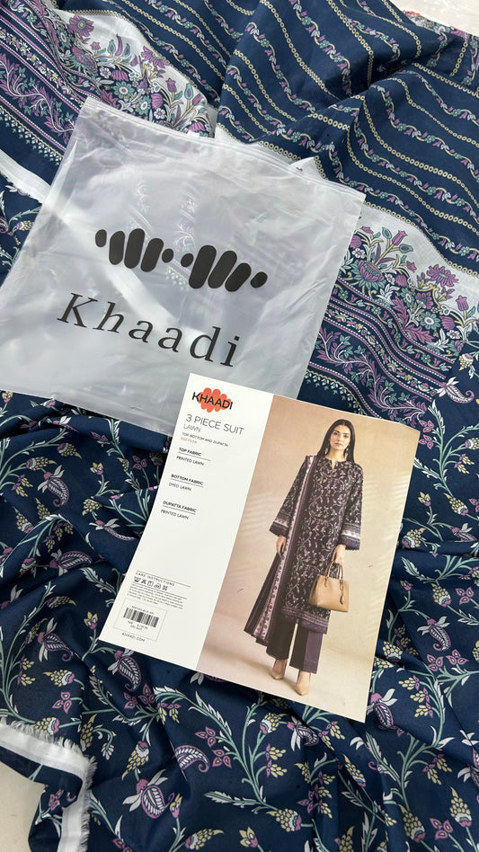 KHAADI LAWN 3 PC