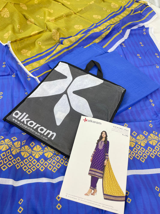 ALKARAM LAWN 3 PC