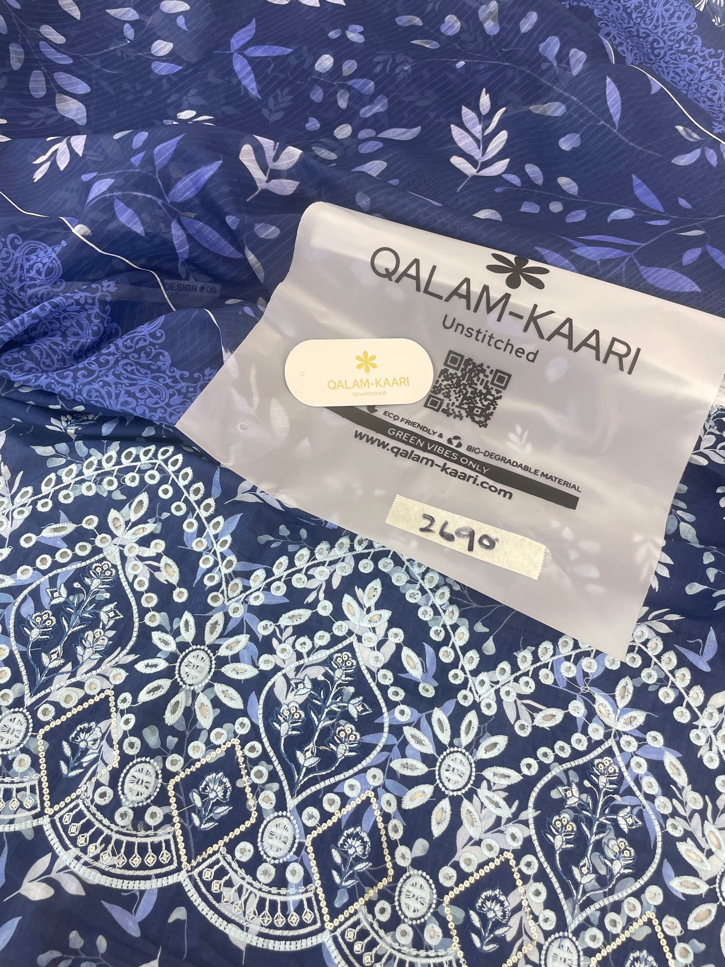 QALAMKAARI EMB 2 PC SHIRT DUPATTA