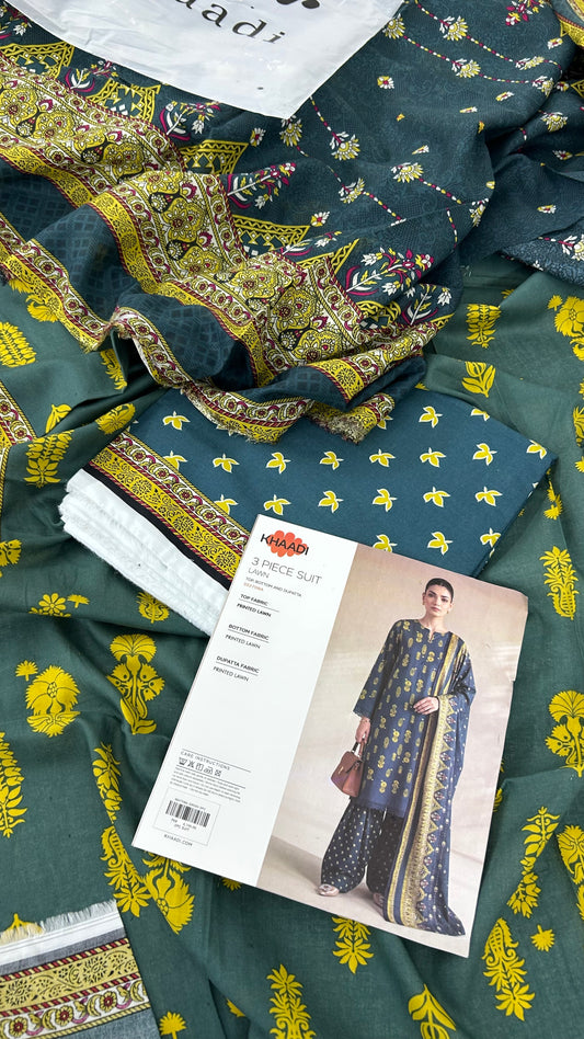 KHAADI LAWN 3 PC