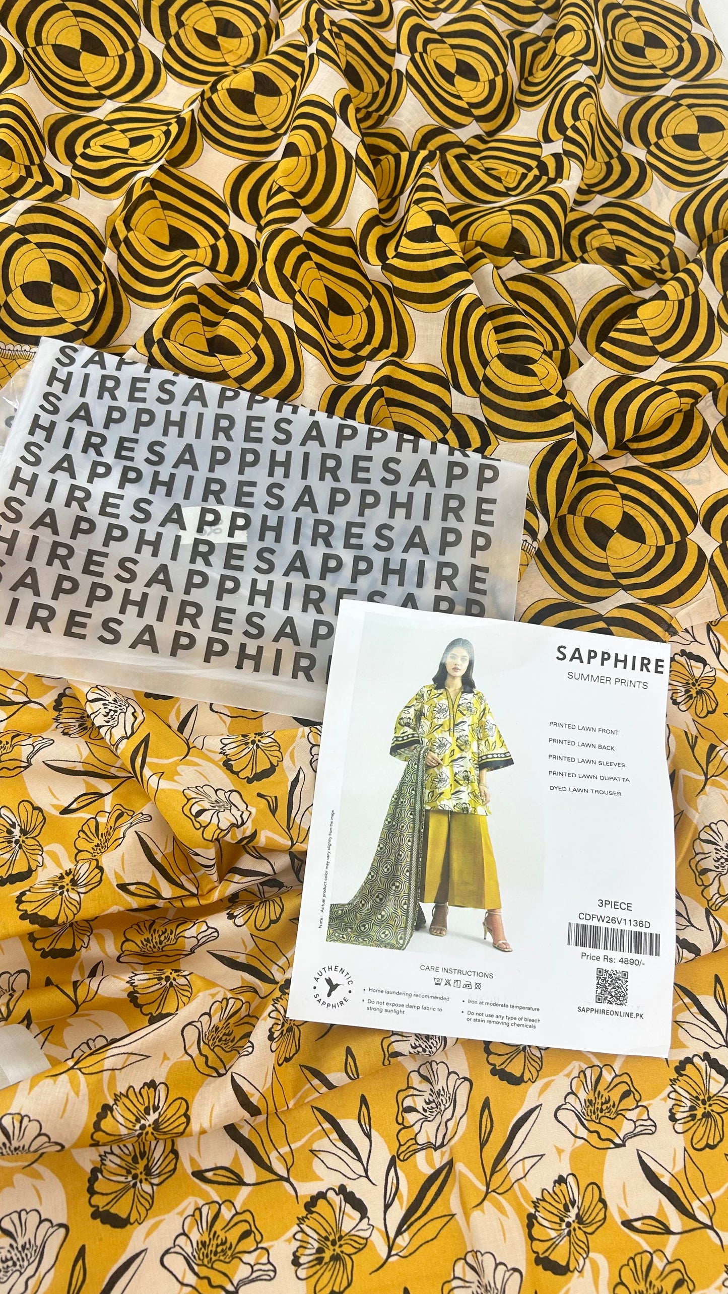 SAPPHIRE LAWN 3 PC
