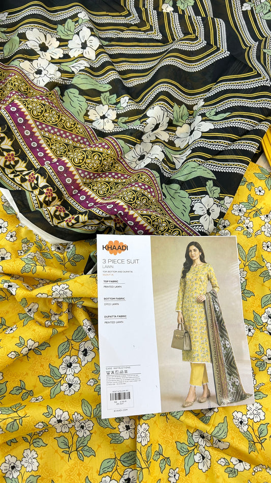 KHAADI LAWN 3 PC