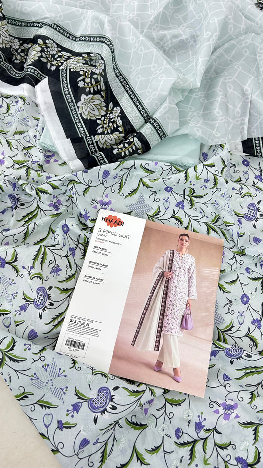 KHAADI LAWN 3 PC